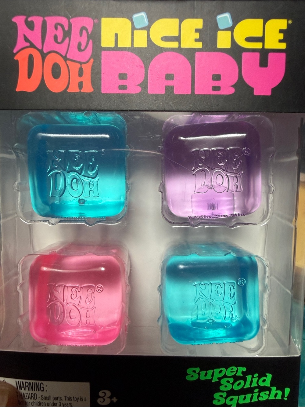 Nice Ice Baby Super Solid Squish Pack - Nee Doh Brand - Pink, Blue & Purple